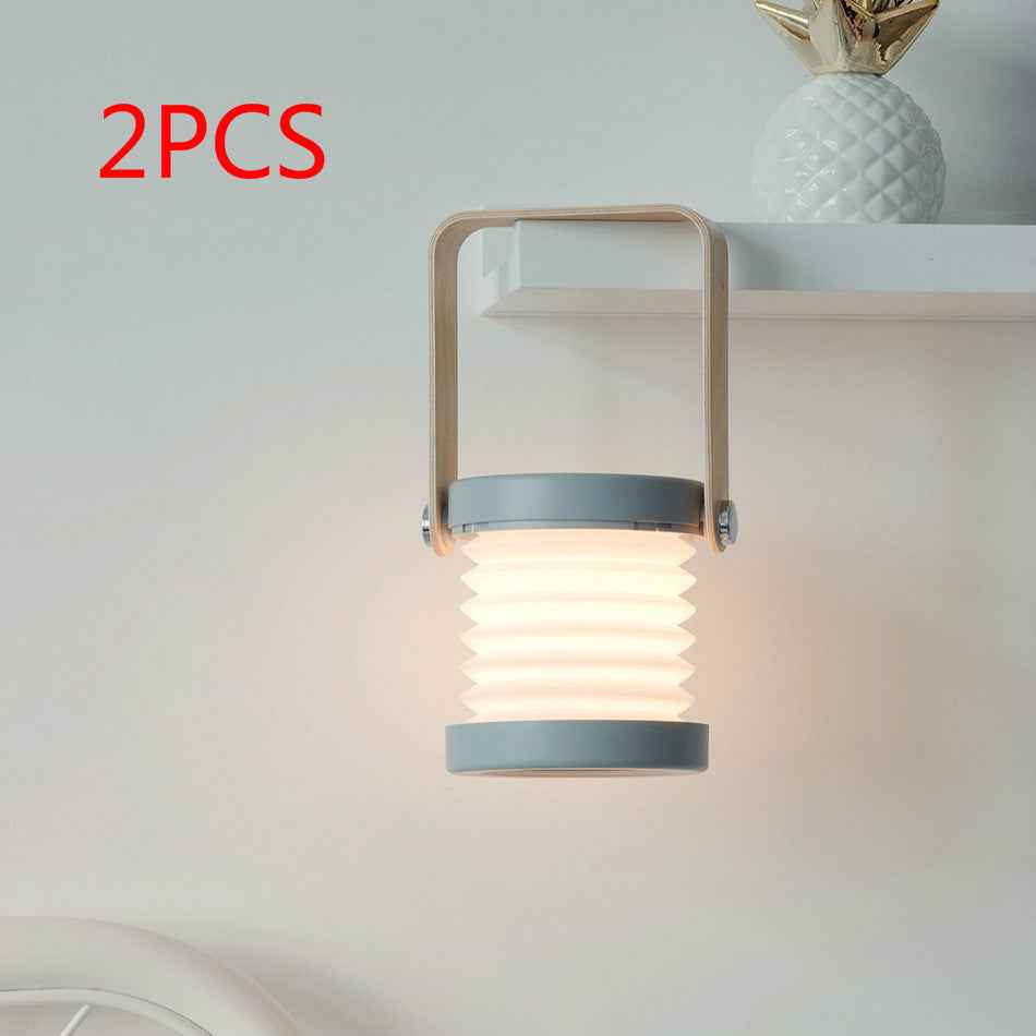 Foldable LED Night Light Lantern β Touch Dimmable USB Rechargeable Portable Reading Lamp for Home, Camping & Bedroom Decor