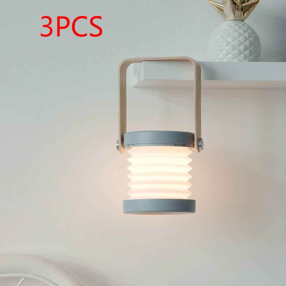 Foldable LED Night Light Lantern β Touch Dimmable USB Rechargeable Portable Reading Lamp for Home, Camping & Bedroom Decor
