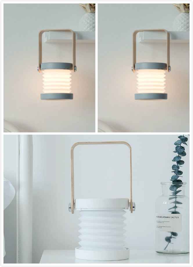 Foldable LED Night Light Lantern β Touch Dimmable USB Rechargeable Portable Reading Lamp for Home, Camping & Bedroom Decor