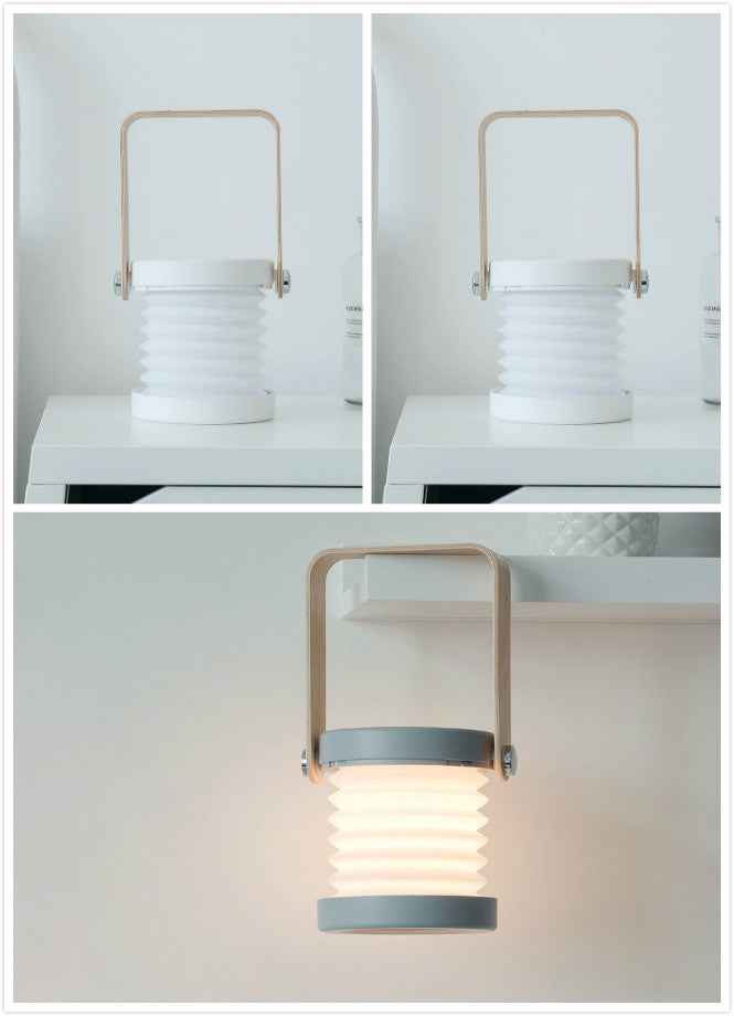 Foldable LED Night Light Lantern β Touch Dimmable USB Rechargeable Portable Reading Lamp for Home, Camping & Bedroom Decor