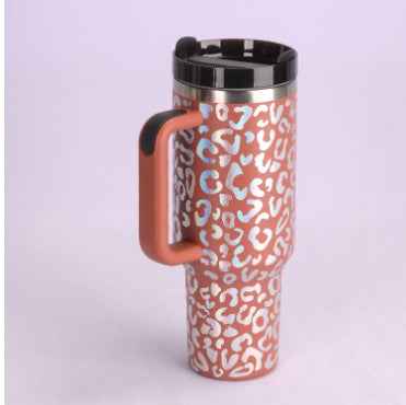 40 oz Insulated Tumbler with Handle & Straw β Stainless Steel Leak-Proof Travel Coffee Cup for Gym, Car & Office