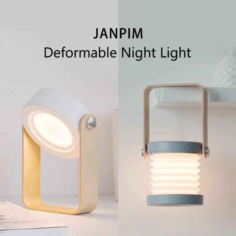 Foldable LED Night Light Lantern β Touch Dimmable USB Rechargeable Portable Reading Lamp for Home, Camping & Bedroom Decor