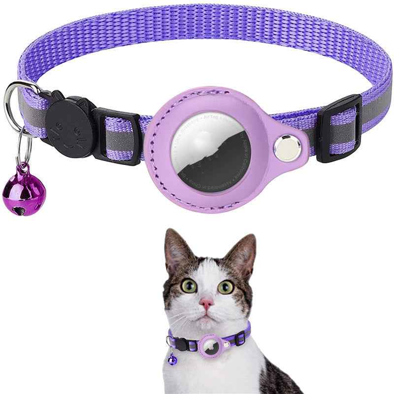 Reflective Dog & Cat Collar with AirTag Holder β Waterproof Nylon GPS Tracking Collar for Pets | Safe Night Walks