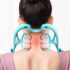 6-Wheel Manual Neck Massager Roller — Handheld Cervical Spine Pressure Relief Tool for Neck, Shoulders & Back