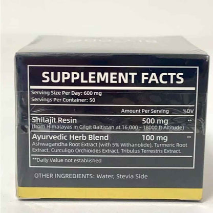 Pure Himalayan Shilajit Gummies with Ashwagandha & Gokshura — Natural Energy, Testosterone & Stress Relief for Men & Women | 60 Chewables Edible Supplement