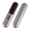 Cordless Hair Straightener Brush — Rechargeable Negative Ion Styling Comb with 12 Heat Settings, LCD Display & Anti-Scald Protection