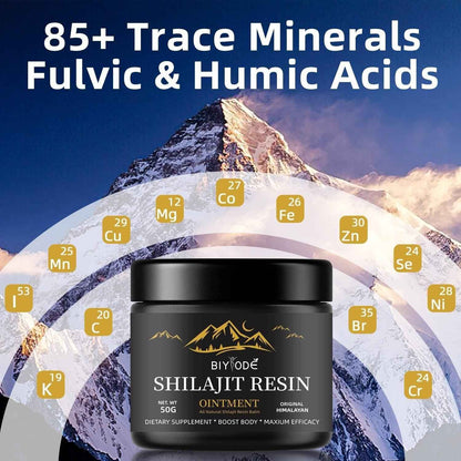 Pure Himalayan Shilajit Gummies with Ashwagandha & Gokshura — Natural Energy, Testosterone & Stress Relief for Men & Women | 60 Chewables Edible Supplement