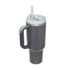 40 oz Insulated Tumbler with Handle & Straw — Stainless Steel Leak-Proof Travel Coffee Cup for Gym, Car & Office