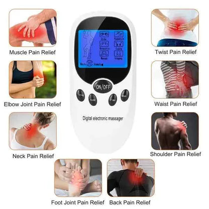 TENS Unit for Back Pain & Sciatica — Dual Channel EMS Muscle Stimulator & Nerve Stimulator for Knee Pain, Chronic Pain & Drug-Free Physical Therapy | Electrode Pads Included