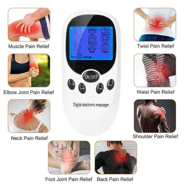 TENS Unit for Back Pain & Sciatica — Dual Channel EMS Muscle Stimulator & Nerve Stimulator for Knee Pain, Chronic Pain & Drug-Free Physical Therapy | Electrode Pads Included