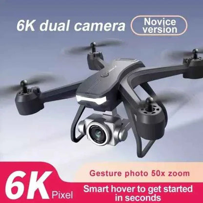 6K HD Dual Camera Drone for Adults & Beginners — WiFi FPV RC Quadcopter with 2 Batteries & Foldable Design