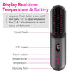 Cordless Hair Straightener Brush — Rechargeable Negative Ion Styling Comb with 12 Heat Settings, LCD Display & Anti-Scald Protection